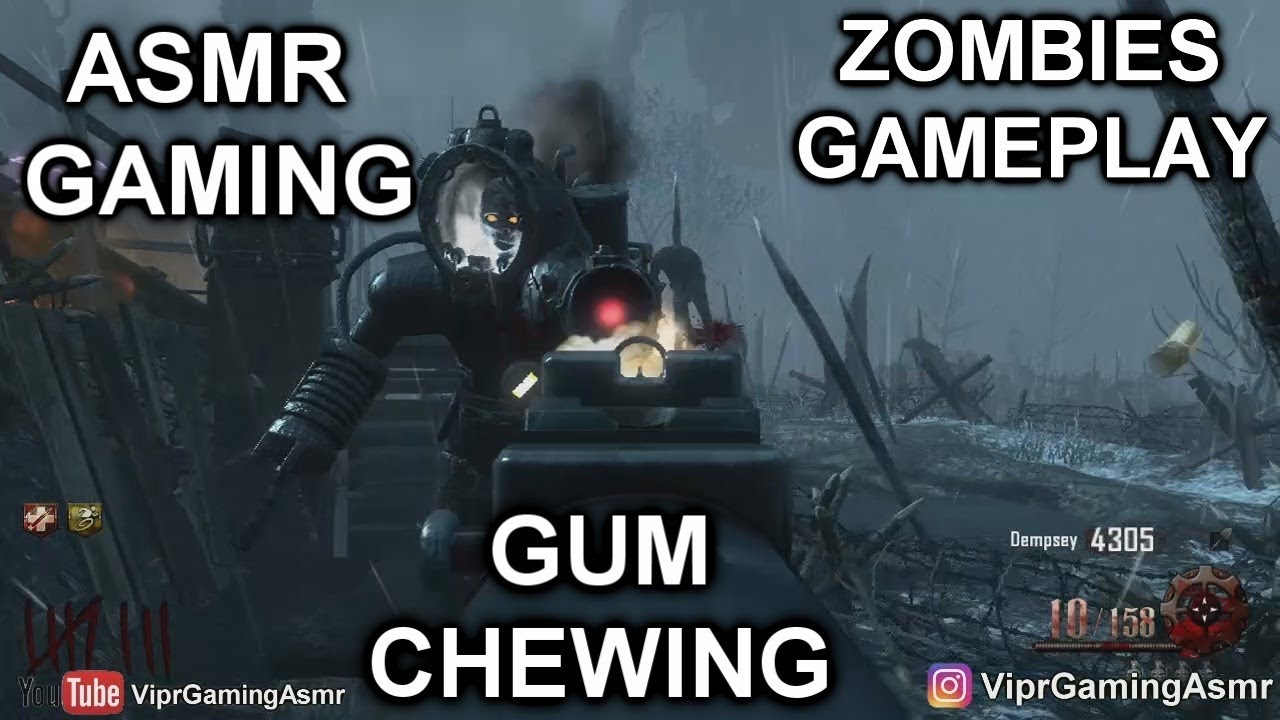 ASMR GAMING | BLACK OPS 2 ZOMBIES GAMEPLAY | GUM CHEWING W/ CONTROLLER SOUNDS