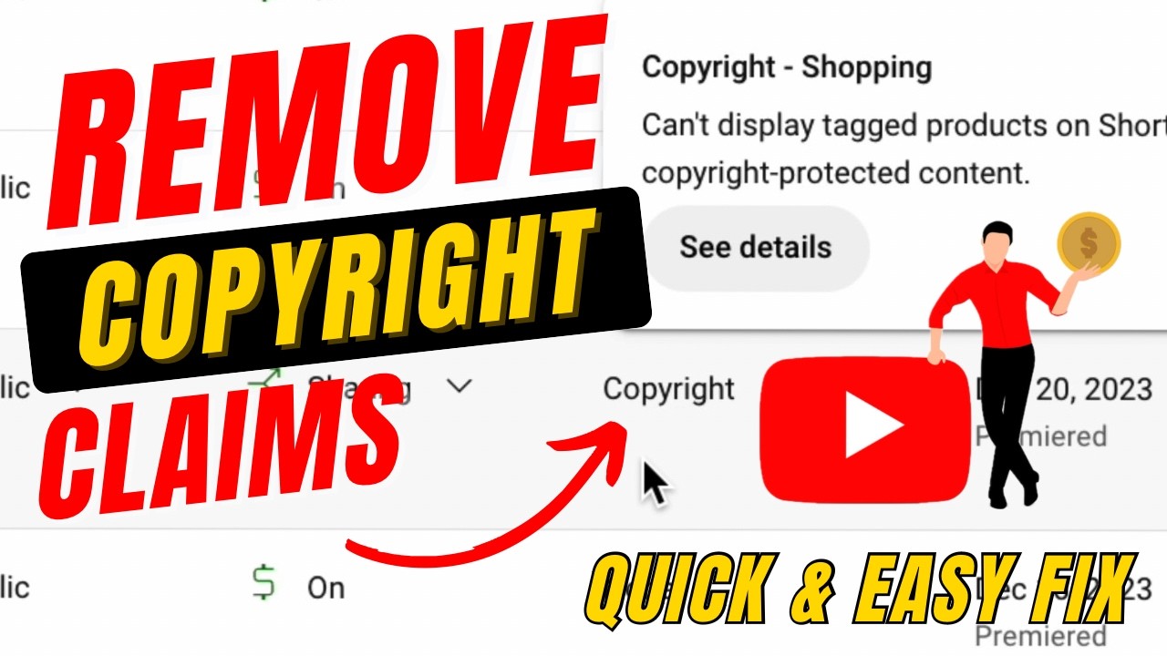 How to remove COPYRIGHT CLAIM with new YOUTUBE tool 2024 UPDATE!