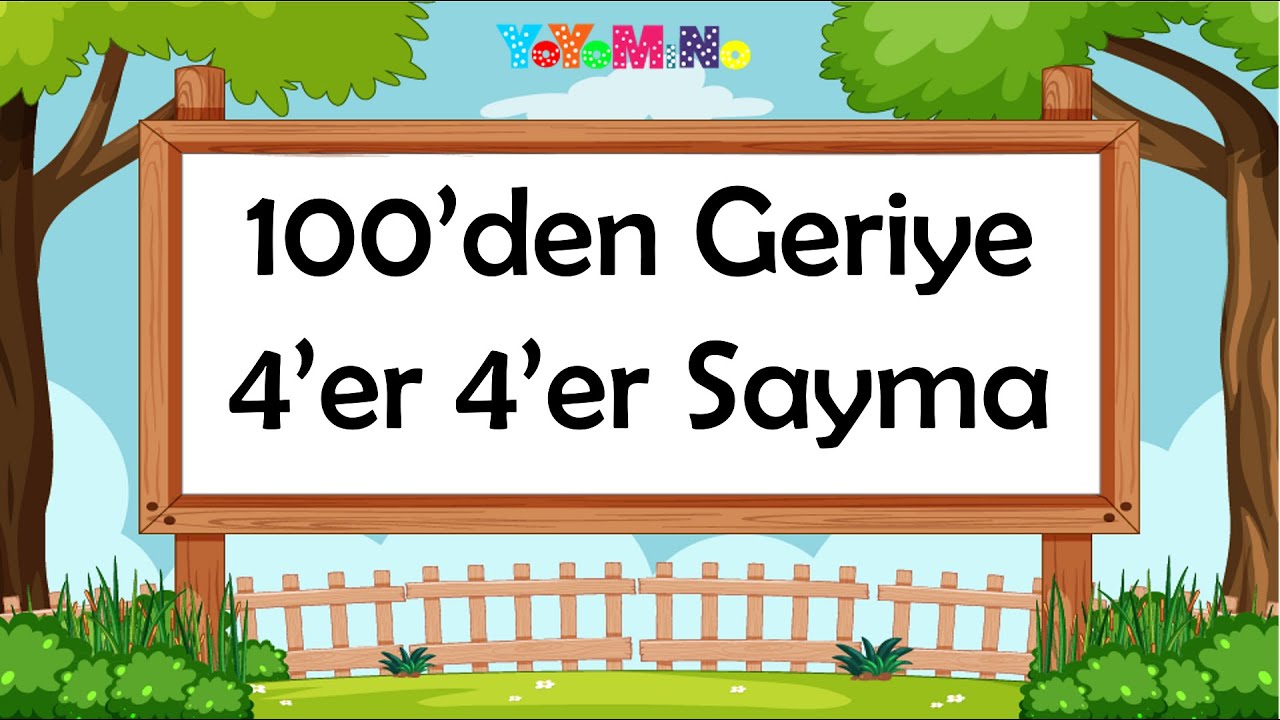 100'den Geriye 4'er 4'er Sayma | Geriye Doğru Sayma | Ritmik Sayılar | Mino Öğretiyor