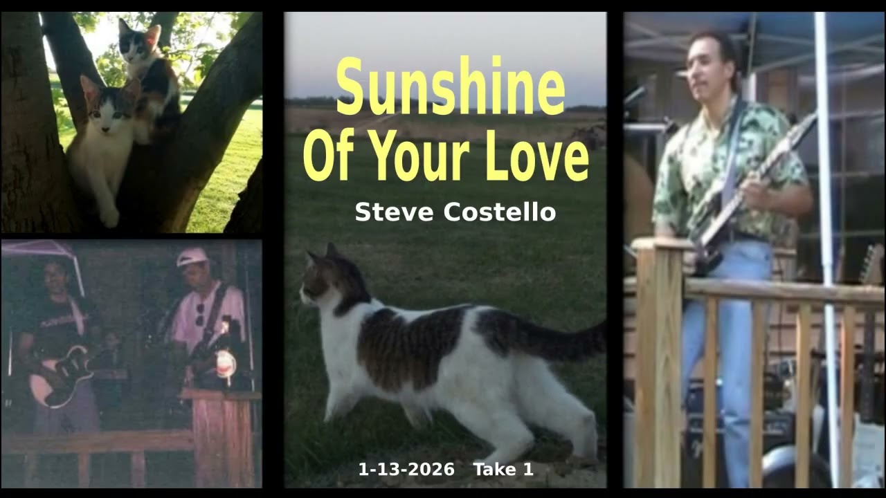 Sunshine Of Your Love🎸Steve Costello🎸1-13-2026🎸Take 1 🎸Hendrix Guitar Instrumental 🎸