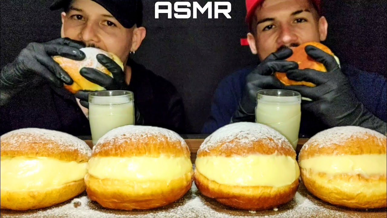 #22 ASMR COMIDA | SONHO DE CREME, PARTICIPAÇÃO DO MEU IRMÃO (MUKBANG) PREPARAÇÃO E DEGUSTAÇÃO.