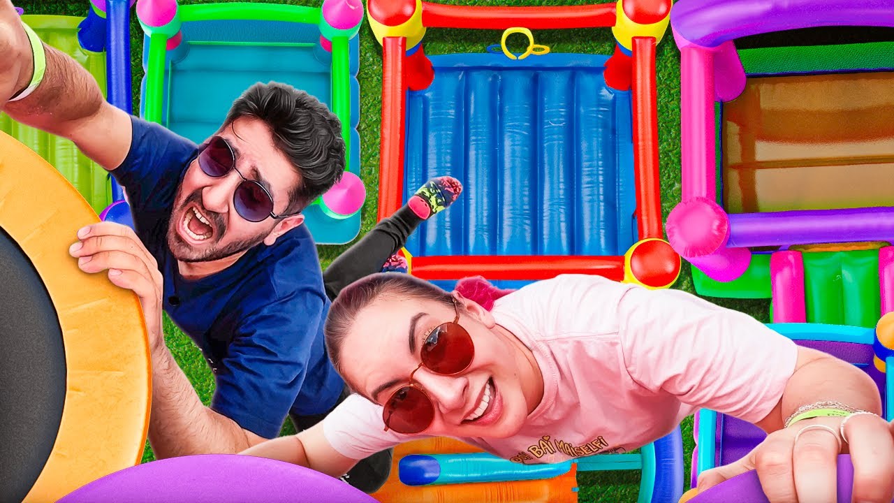 SOBREVIVENDO NO PARQUE DE BRINQUEDOS INFLÁVEIS *muito grande*
