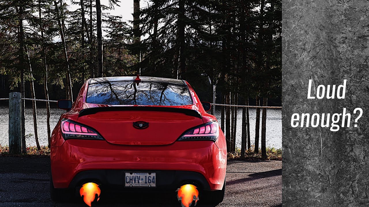 Straight Pipe Genesis Coupe 3.8L Revs and Pulls Loud AF!
