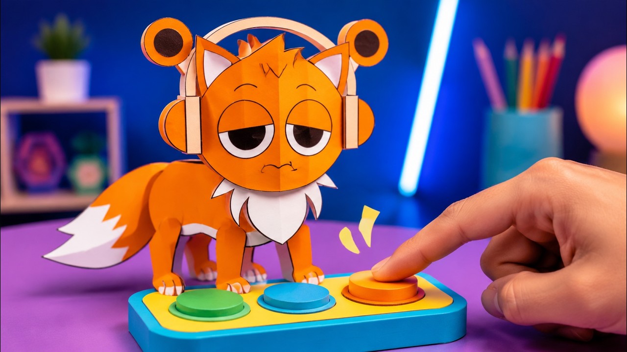 Я нажал кнопку «Кот Sprunki» 🙀🐈 Бумажный кот Sprunki сбегает из тюрьмы книги‑игры