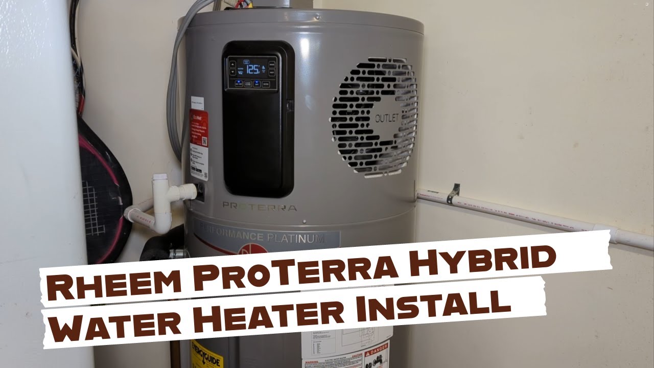 Установка гибридного водонагревателя Rheem ProTerra
