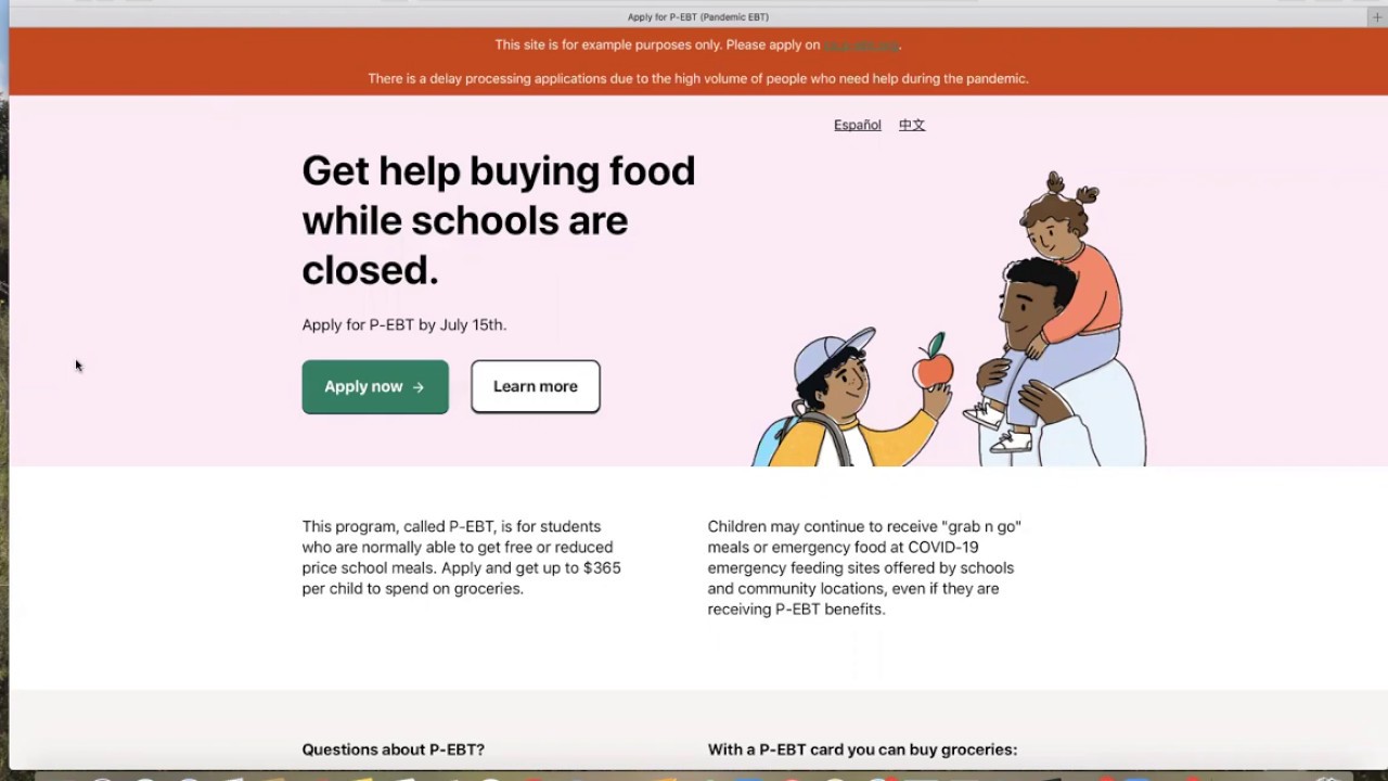 Applying for Pandemic-EBT (P-EBT)