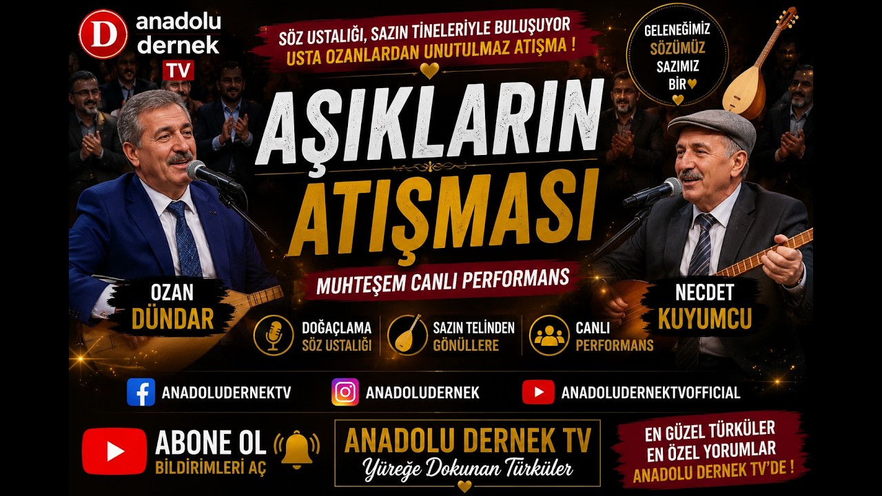 Aşıkların Atışması - Ozan Dündar - Necdet Kuyumcu - Anadolu Dernek Tv