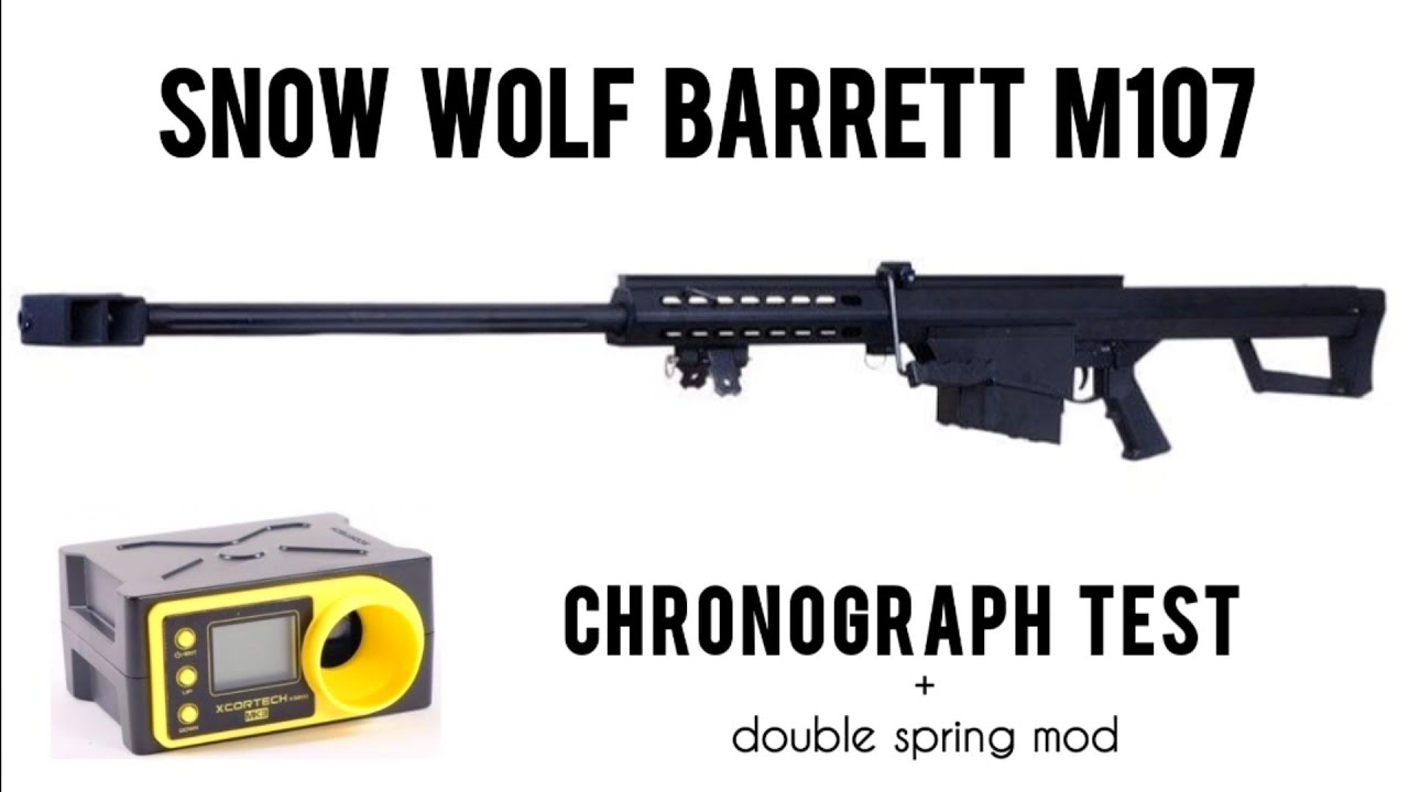 Snow Wolf Barrett M107 Chronograph Test + Double Spring Mod