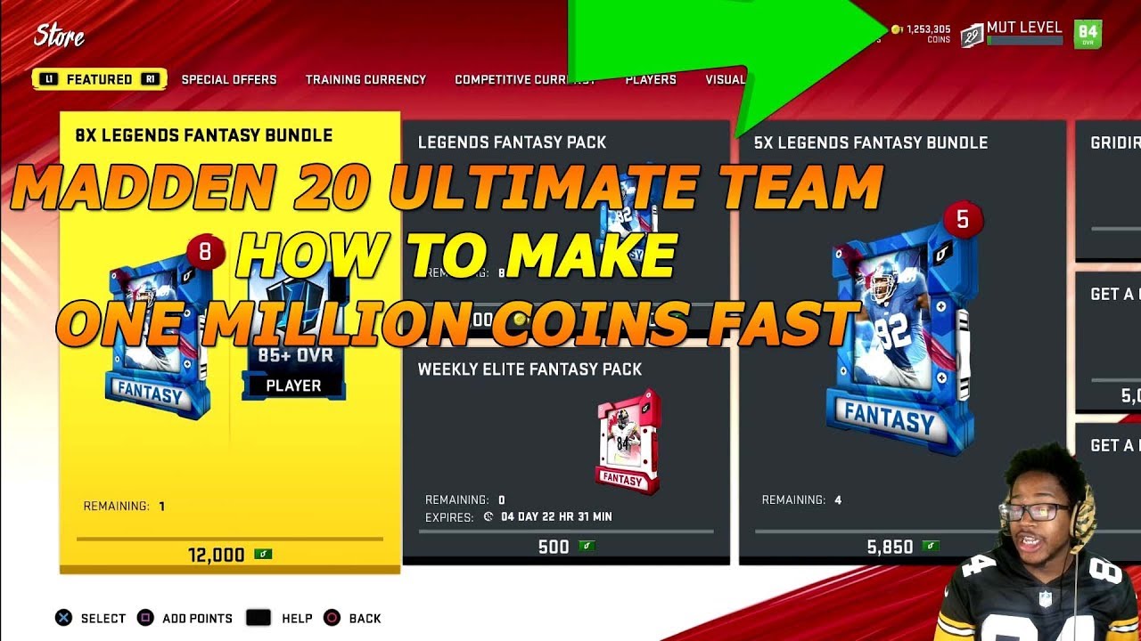 MADDEN 20 ULTIMATE TEAM HOW TO MAKE ONE MILLION COINS FAST