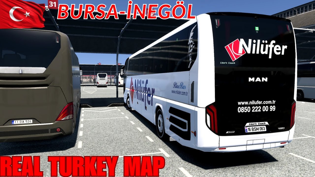 ETS2 1.55 | 1:1 Real Turkey Map Çıktı! 🚌 Bursa - İnegöl Yolculuğu | Real Bus Experience