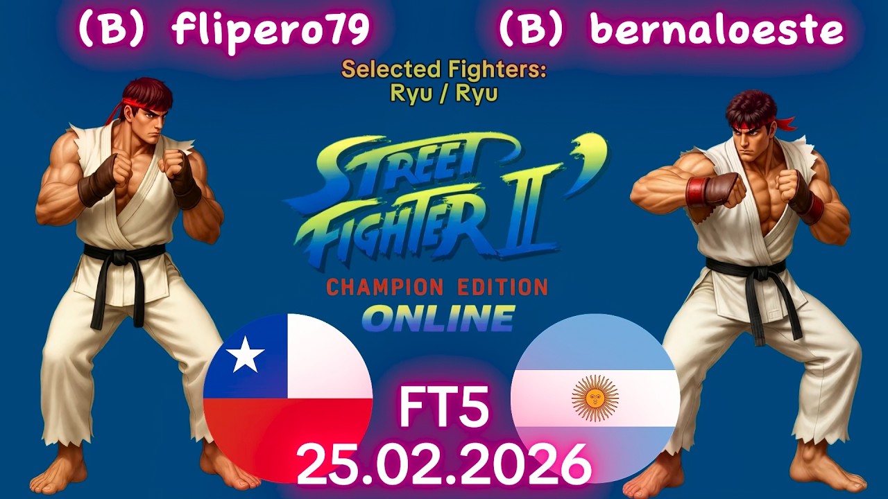 flipero79 VS. bernaloeste - ONLINE MATCH! - Street Fighter II' Champion Edition - FT5 - 25.02.2026