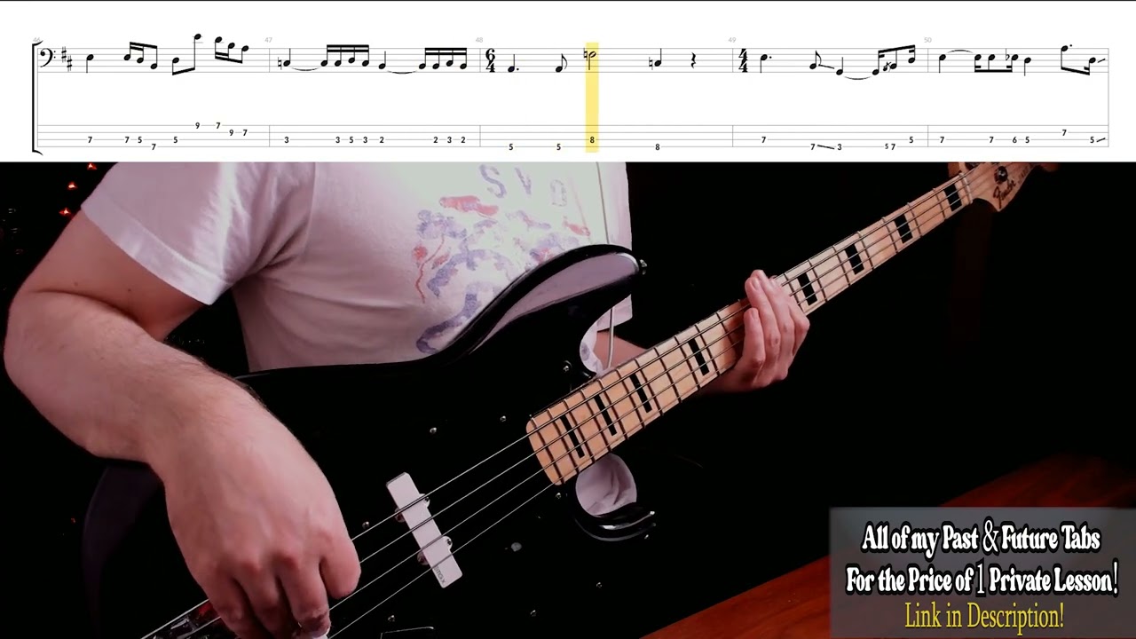 David Gilmour-There's No Way Out of Here-Bass Cover- with Tab and Notation