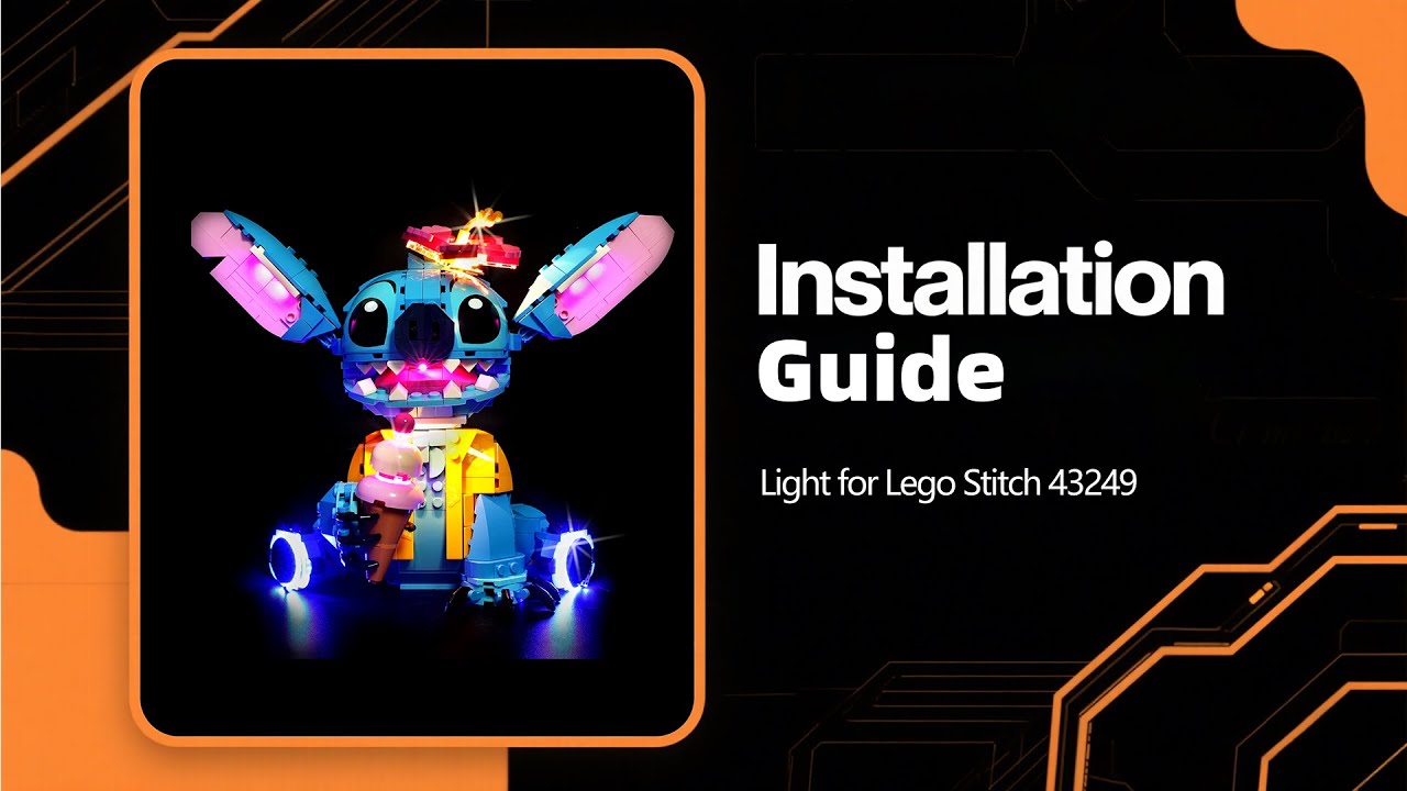 Light Kit For LEGO 43249 Stitch Video Installation Guide