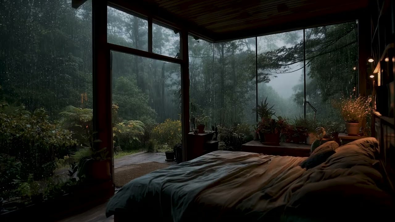Deep Sleep Rain Sounds | Night Relaxation, Meditation and Calm Mind