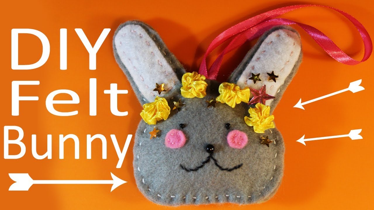DIY Felt Easter Bunny - Królik z Filcu - Wielkanocna Zawieszka 137