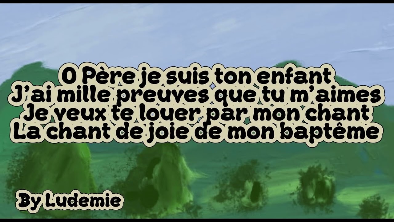 O PERE JE SUIS TON ENFANT