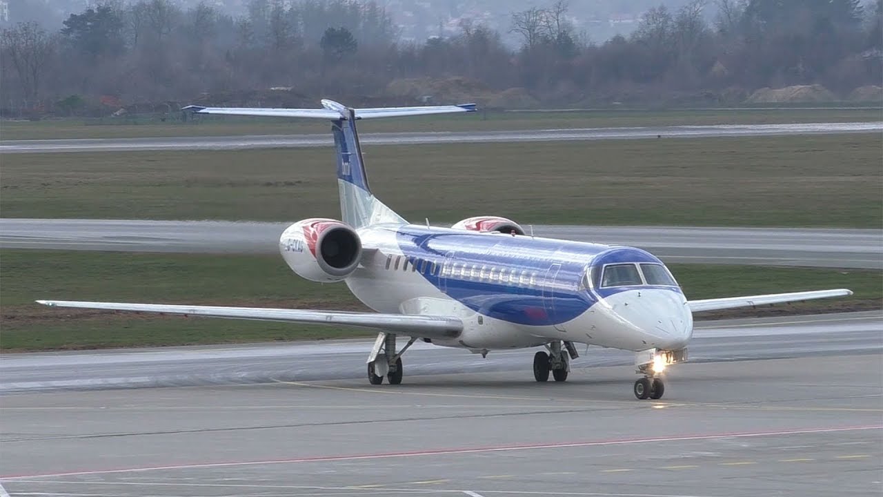 bmi regional Embraer 145 landing at Graz Airport | G-CKAG