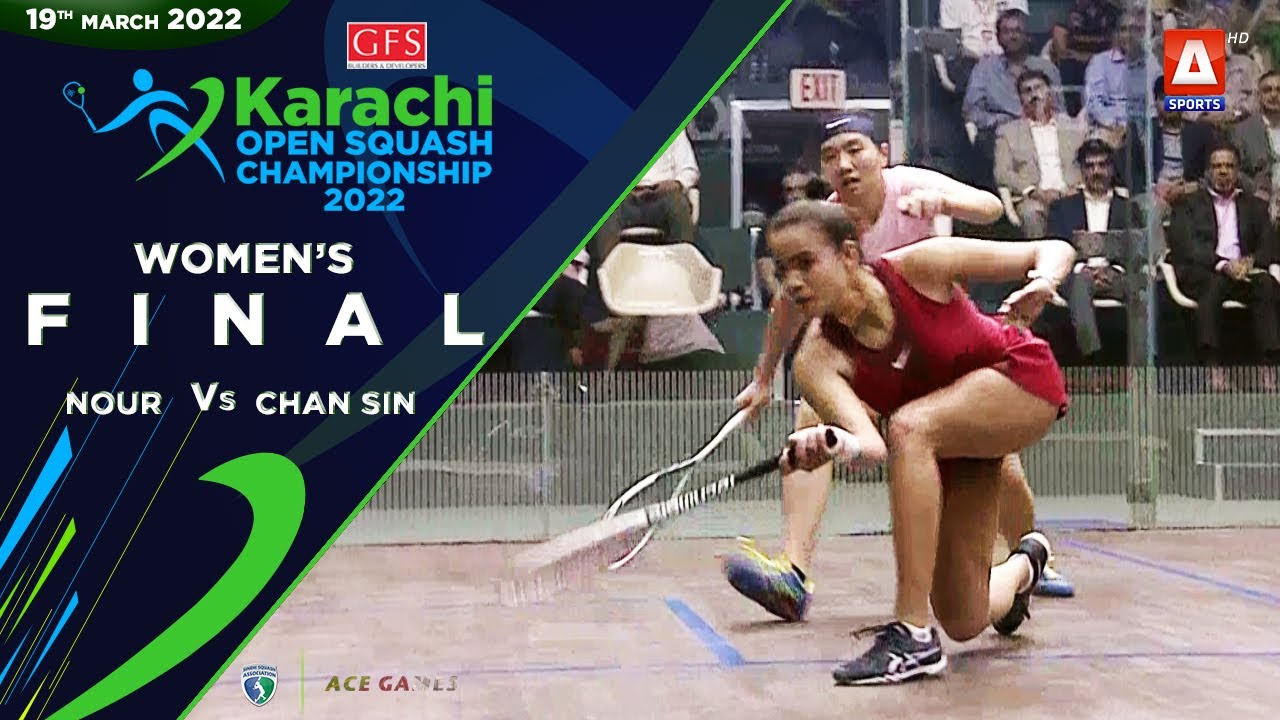 NOUR Vs CHAN SIN | 𝐖𝐨𝐦𝐞𝐧'𝐬 𝐅𝐈𝐍𝐀𝐋 | GFS Karachi Open Squash Championship 2022 #ASports
