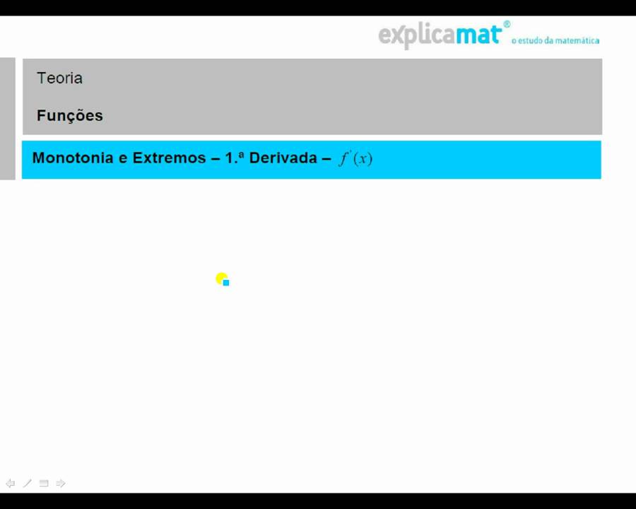Primeira Derivada 1.ª Derivada  M3a6T
