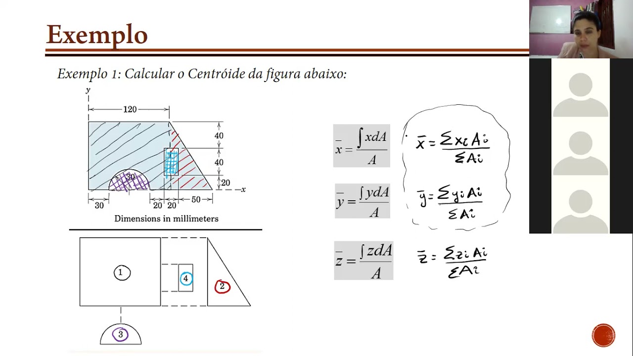 Aula11-Cálculo de centroide de figuras compostas. Momentos e produtos de Inércia.