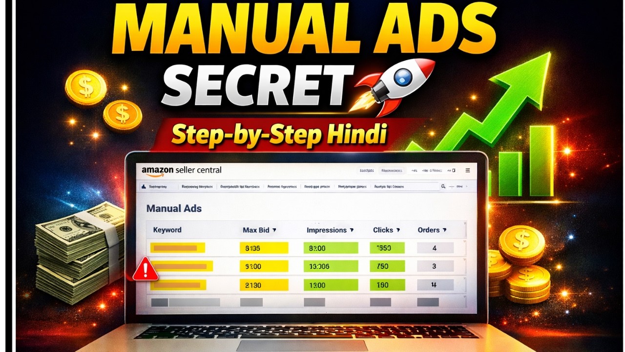 How to Create Manual Ads on Amazon | Step-by-Step Full Tutorial (Hindi)
