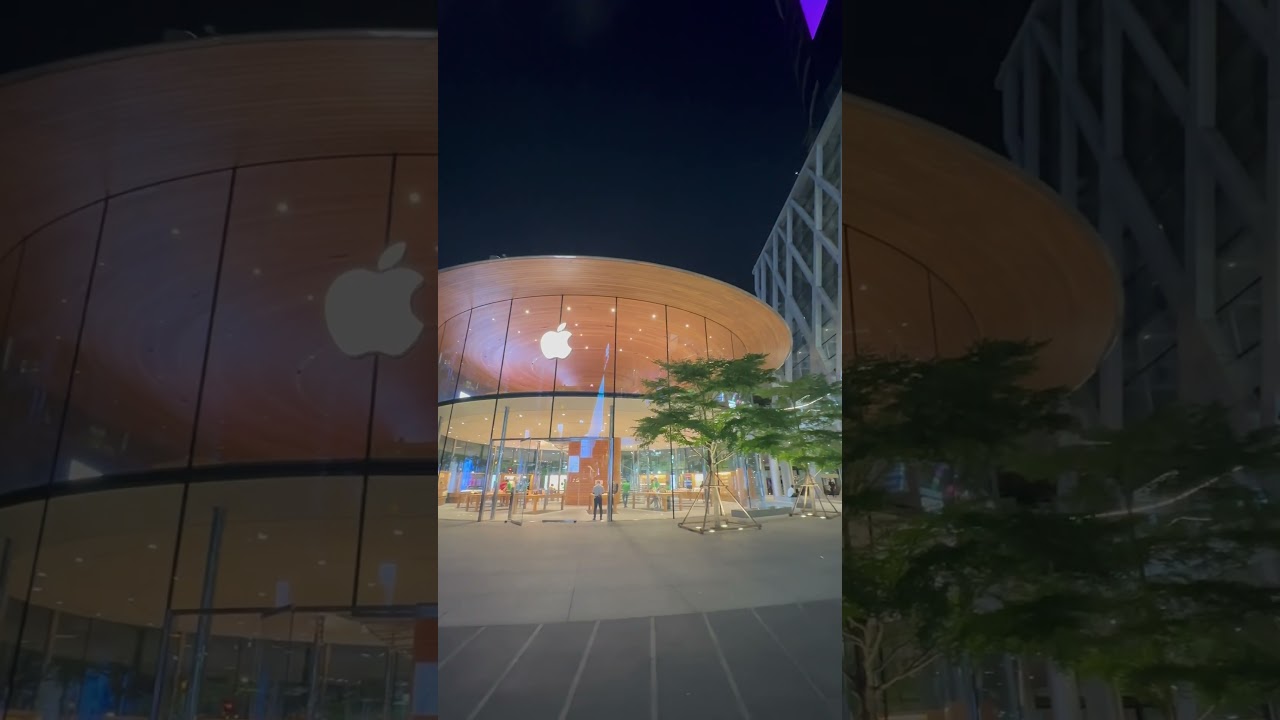 Beautiful Facade of Apple Store in Bangkok, Thailand ! 