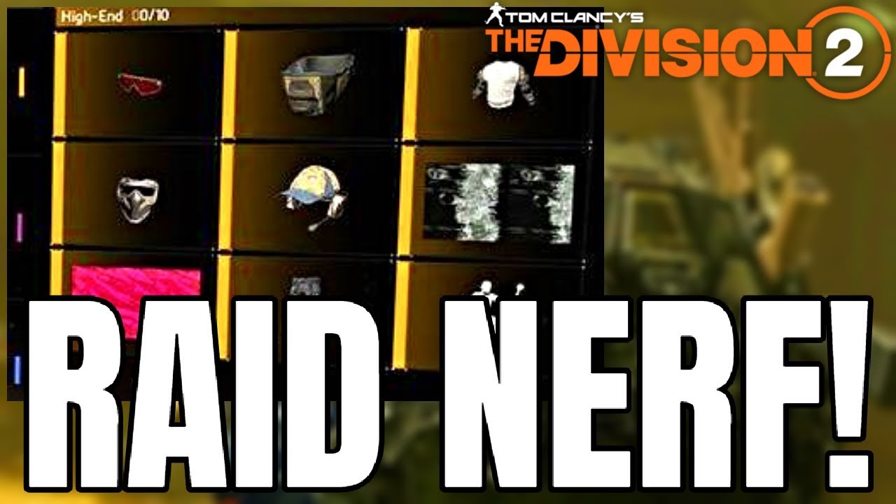 The Division 2 NEWS! RAID NERF INCOMING? DARK HOURS APPAREL AND MORE!