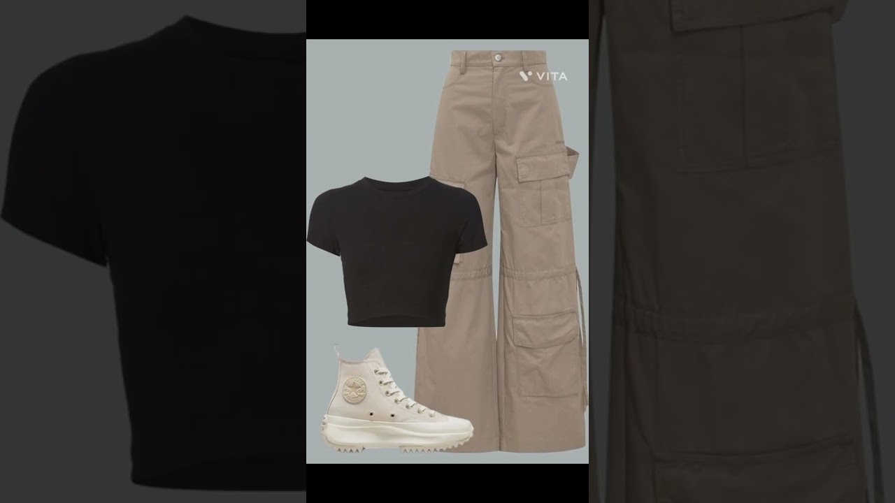 outfit ideas with beige cargo pants