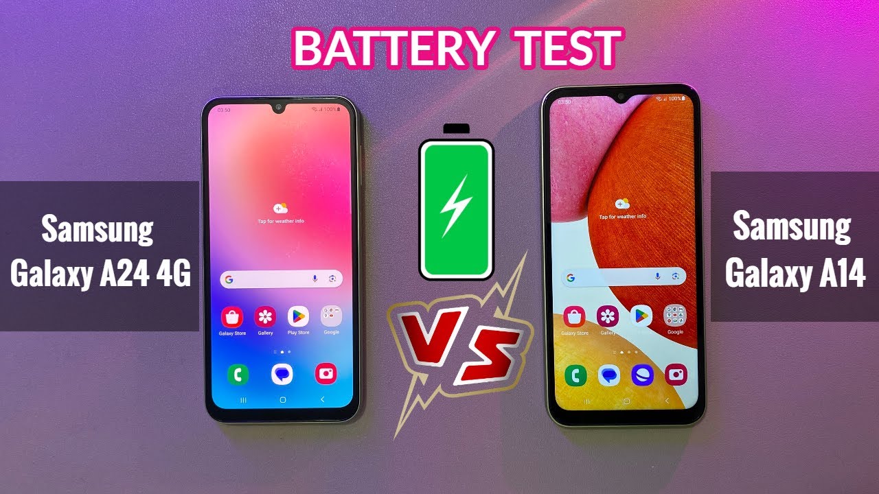Samsung Galaxy A24 4G Vs Samsung Galaxy A14 Battery Drain & Charging Test
