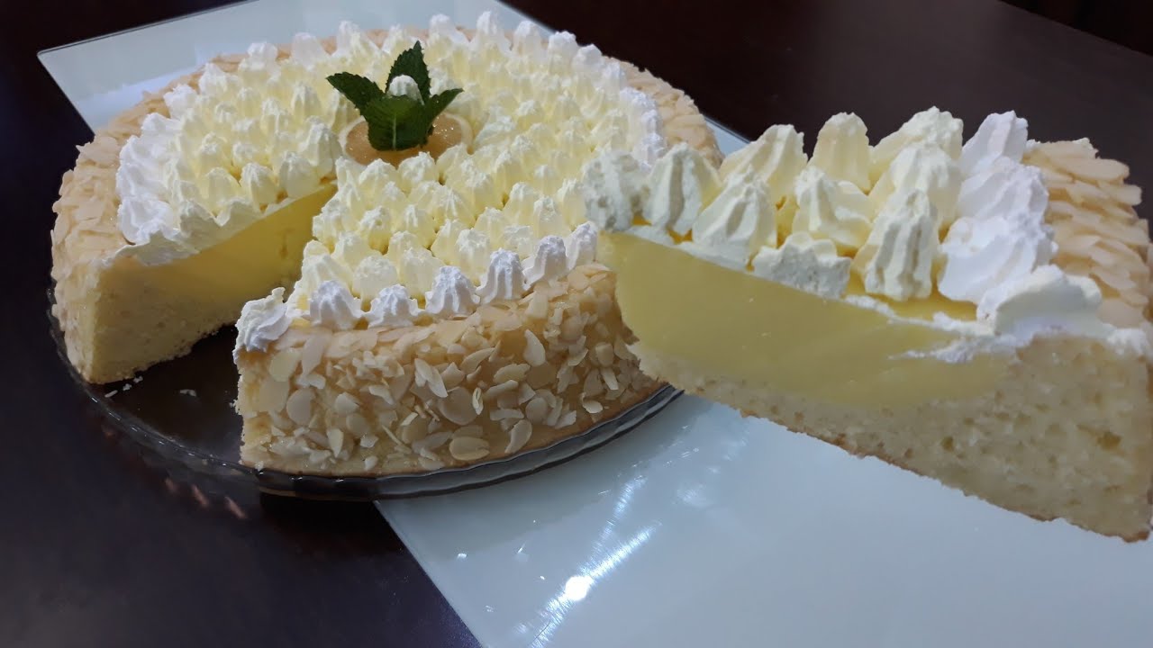 كيكة المول العجيب بكريمة الليمون الحامض🍋 باردة ومنعشة بمذاق مميز غاية في اللذة👌حصري!!