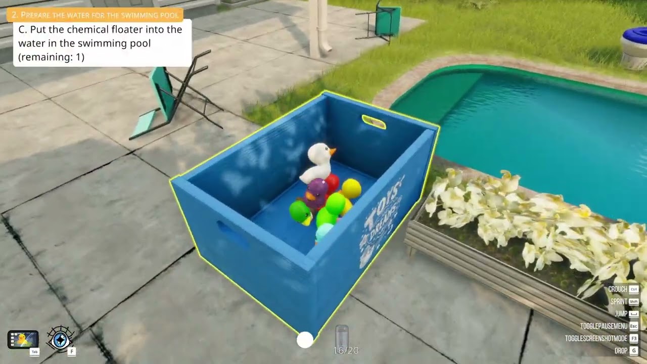 Pool Cleaning Simulator 01 - Tommy Quaker - Ducks Part 1 (no commentary)