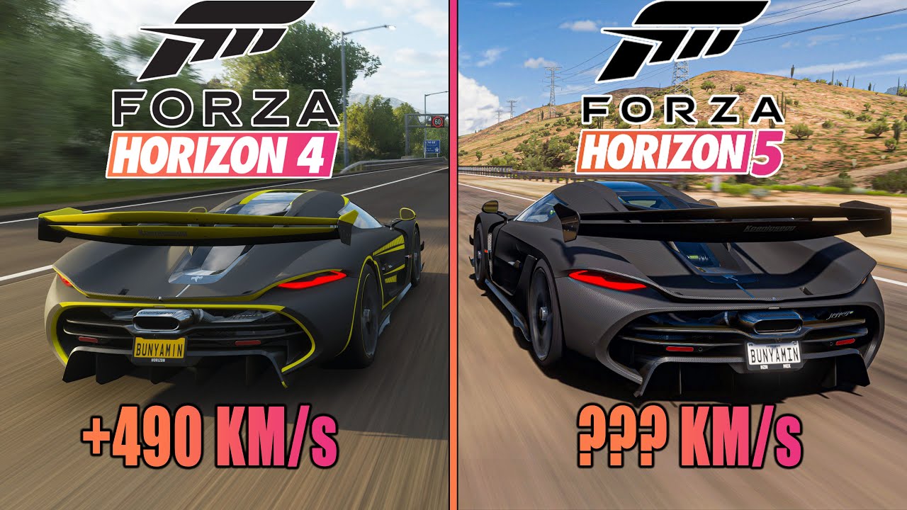 Koenigsegg Jesko Comparison Forza Horizon 4 VS Forza Horizon 5