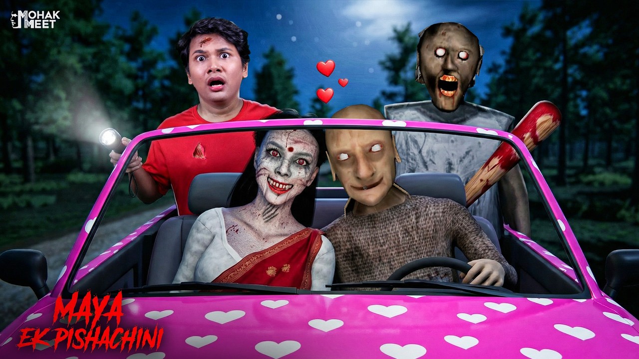 GRANNY - GRANDPA LOVES MAYA VALENTINE'S DAY : ग्रैनी | HORROR GAME GRANNY SLENDRINA | MOHAK MEET