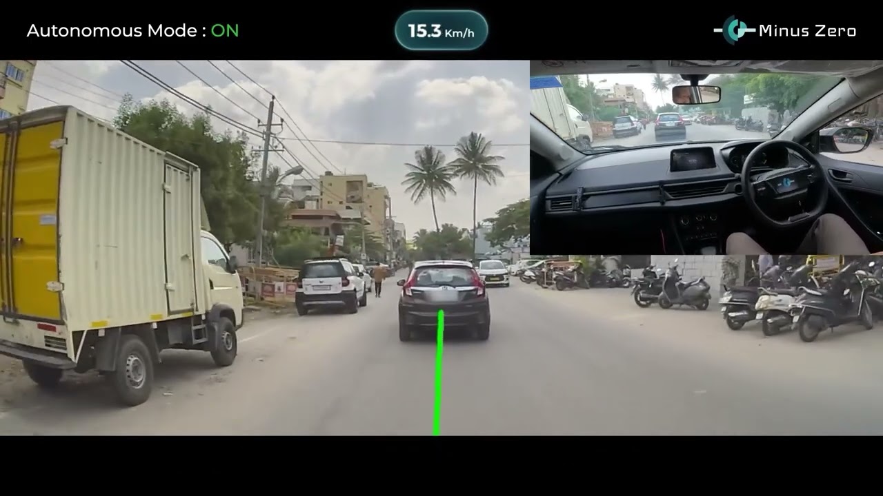 Navigating with autopilot in busy streets of Bengaluru | Minus Zero