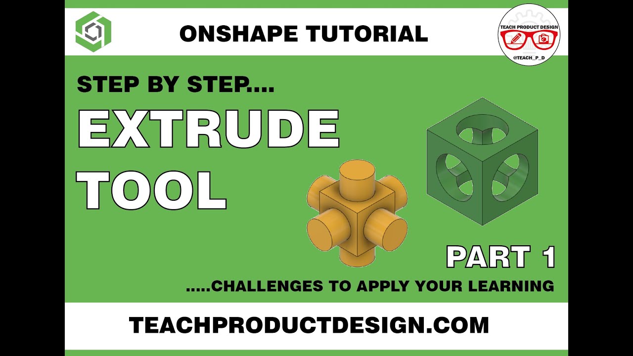 ONSHAPE Tutorial- How to use the EXTRUDE tool? The basics...BLIND, UPTO SURFACE, VERTEX + SYMETRIC.