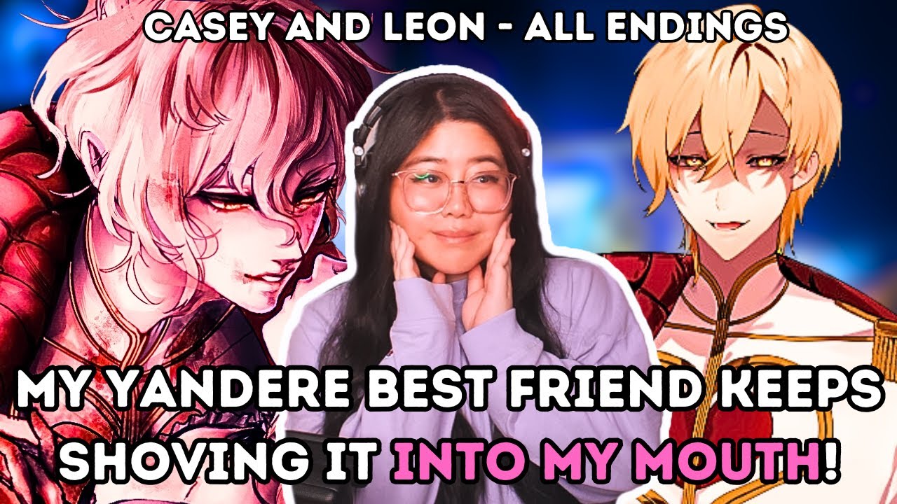 My Yandere Best Friend Kisses Weird | Twisted Carnival - Casey and Leon Endings | Yandere Dating Sim