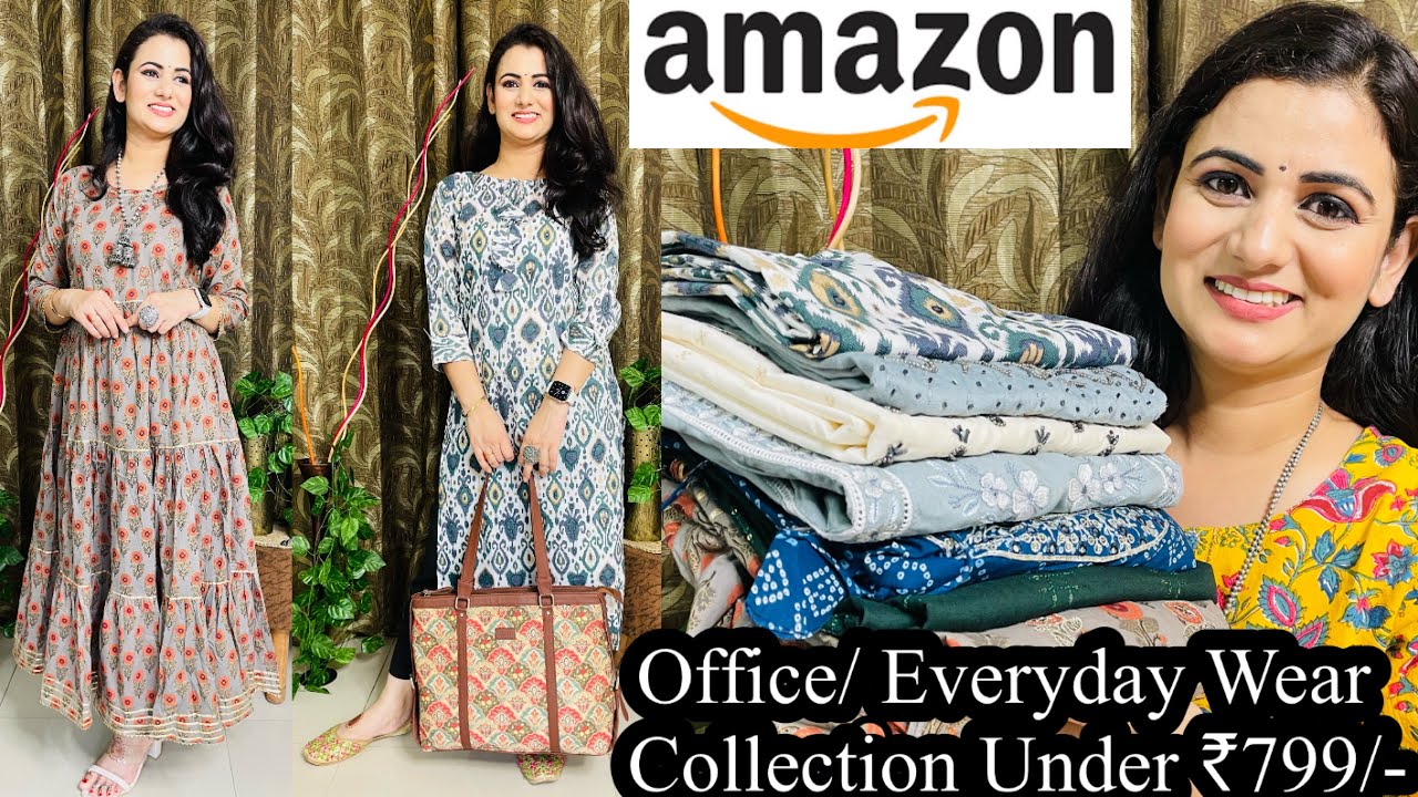 Office & Festive Wear Amazon Kurta Haul Under ₹799👗Summer Special Outfit👗Anarkali Kurta/Cotton Kurti