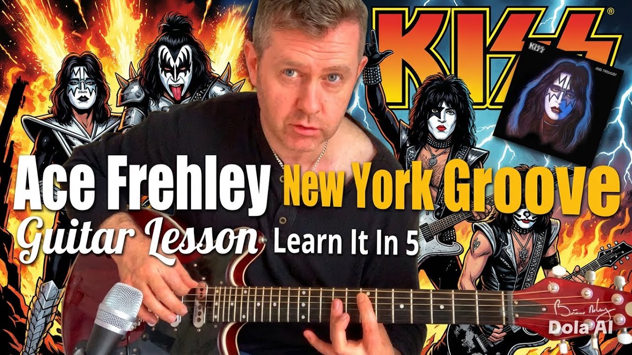 New York Groove - Ace Frehley Kiss Guitar Lesson (Guitar Tab) Learn It In 5
