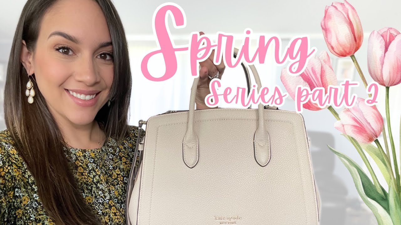 Kate Spade Medium Knott Satchel in Milk Glass🥛 Review, Mod Shots, What Fits | SPRING SERIES PT 2