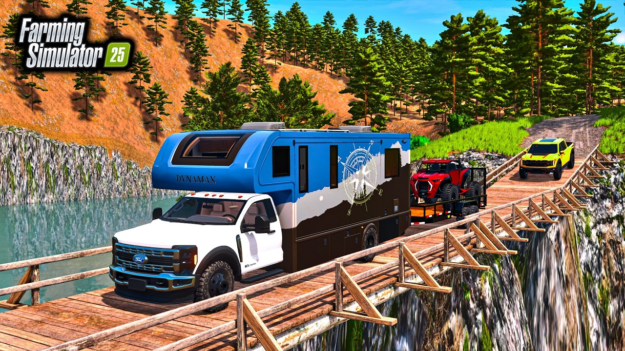 LUXURY CAMPING WITH NEW SETUP! (LIFTED TRUCK + RZR) | FS25
