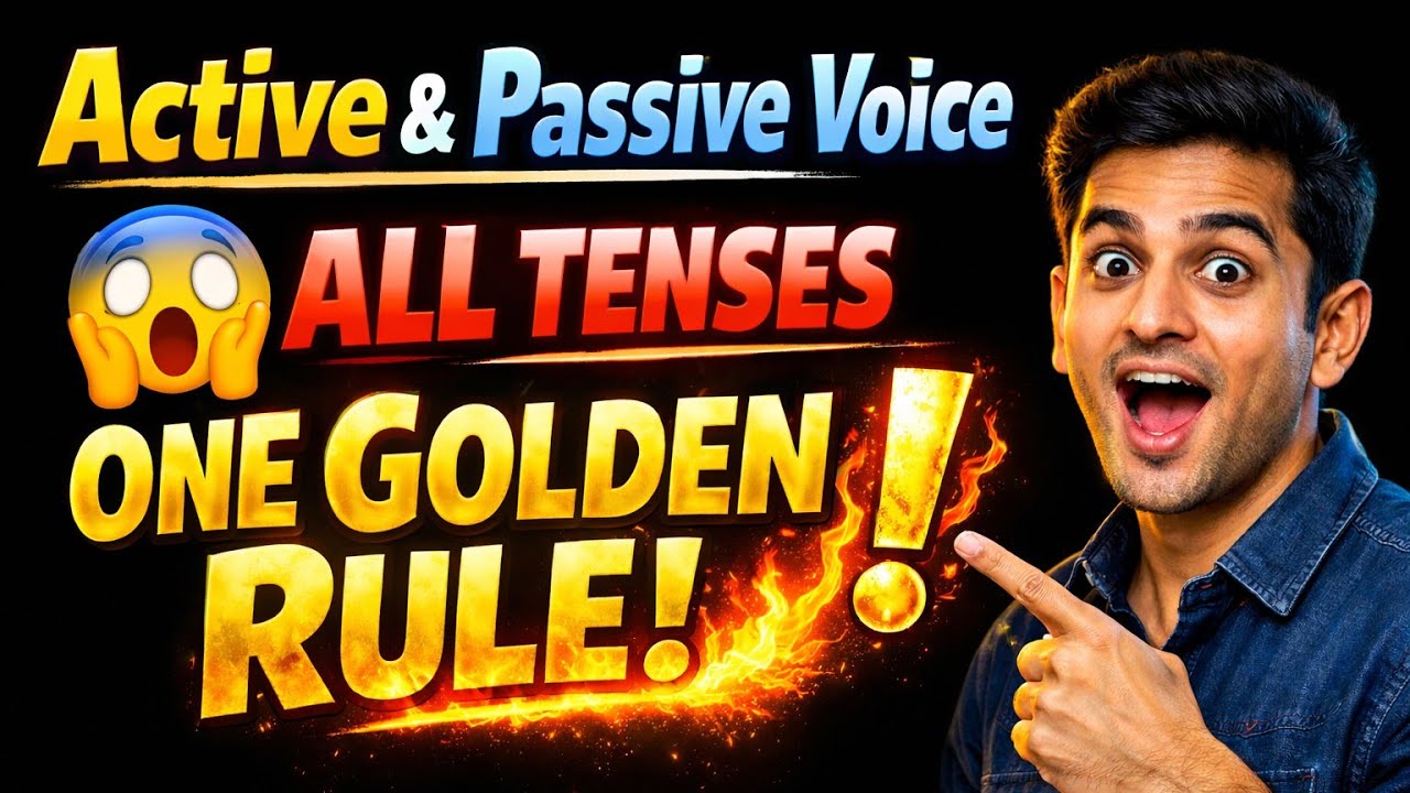 Active & Passive Voice 😵 | ALL Tenses | ONE Golden Rule 🔥 | Hindi