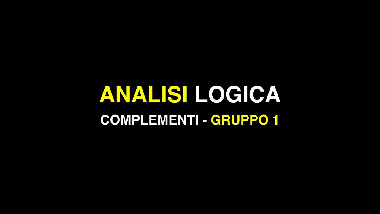 Complementi del gruppo 1