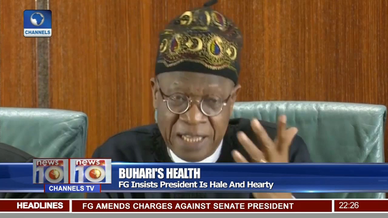 Buhari's Health: FG Insists President Is Hale And Hearty