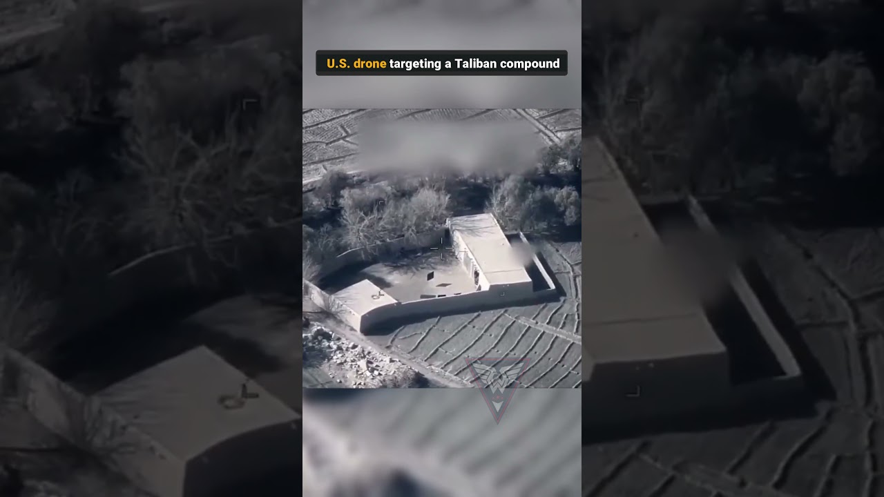 U.S. drone footage targeting a Taliban compound