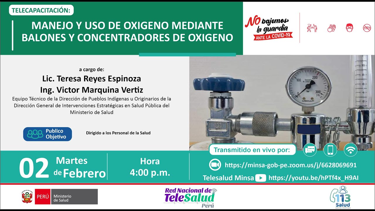 MANEJO Y USO DE OXIGENO MEDIANTE BALONES Y CONCENTRADORES DE OXIGENO