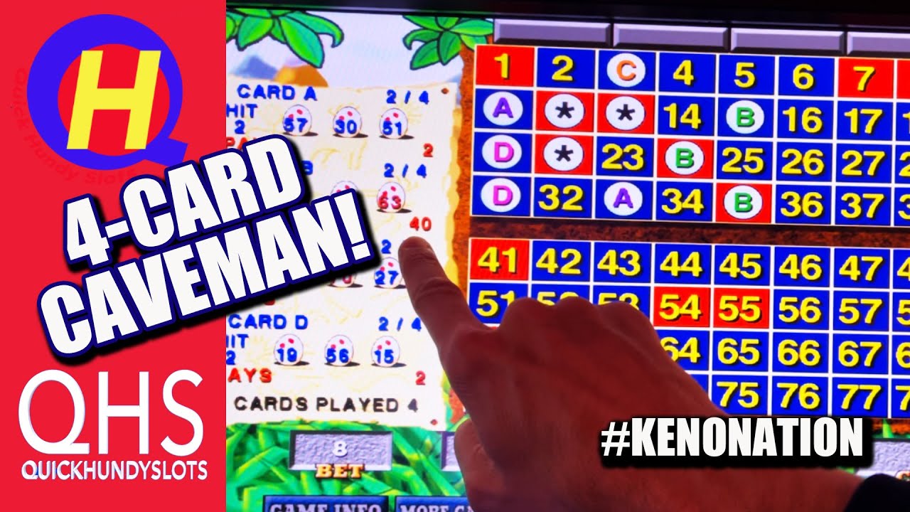 Four Card Caveman KENO! 4-Spot Strategy from Wynn Las Vegas 