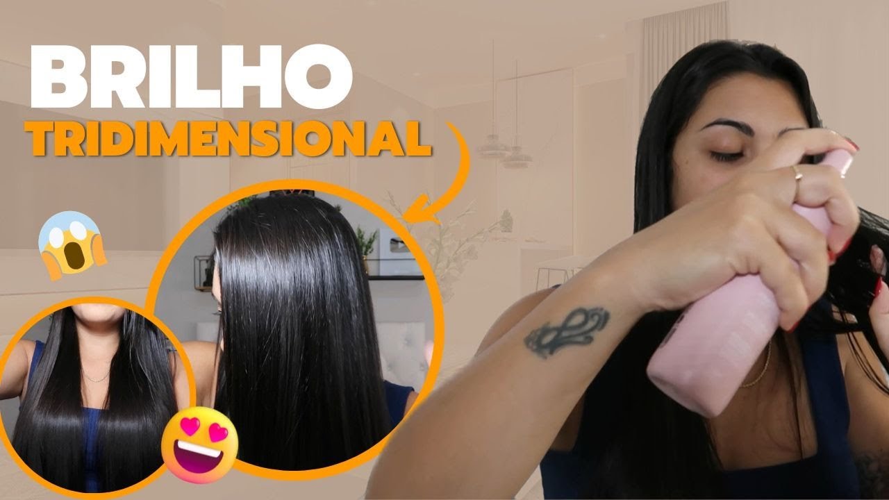 USE ISSO E SEU CABELO VAI FICAR COM BRILHO ESPELHADO NA HORA! SPRAY MEMORY