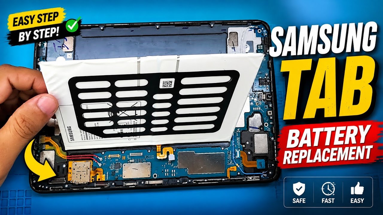 Samsung Galaxy Tab Battery Replacement | How To Change Samsung Tab Battery | Samsung Tab Battery fix