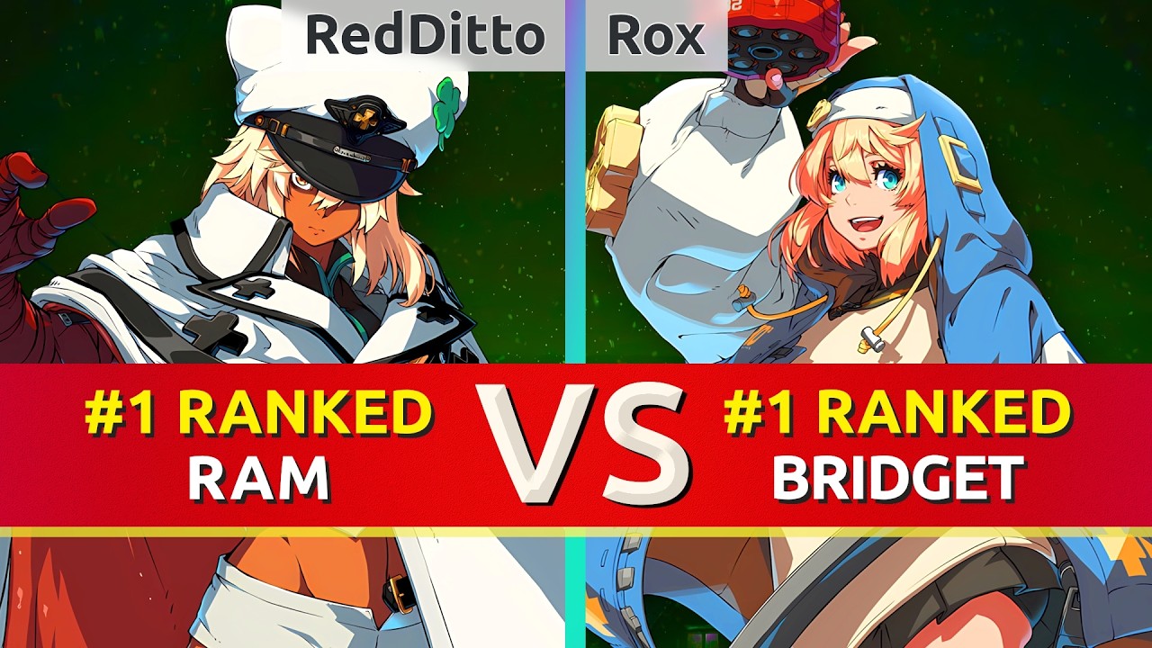 GGST ▰ RedDitto (#1 Ranked Ramlethal) vs Rox (#1 Ranked Bridget). High Level Gameplay