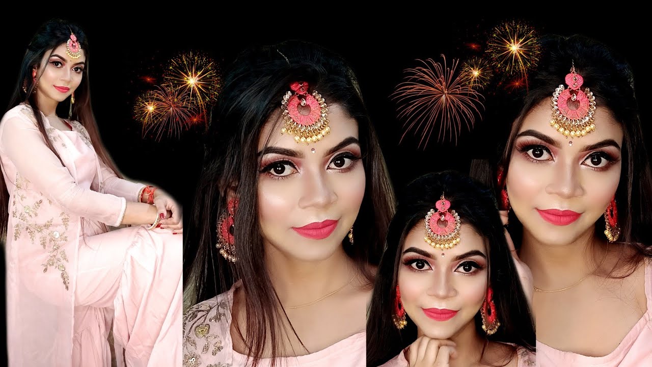 Chhath puja/Diwali special look n hairatyle for girls|Indian festive look for girls|Soft glam look|